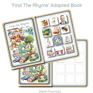 Find the Rhyme Adapted Book – Interactive Learning Fun! Perfect for Special Education, Autism Classrooms & Early Literacy Learners!