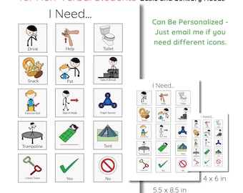 Autism Communication Board  NonVerbal Support Classroom Visual Aid (Digital Download)