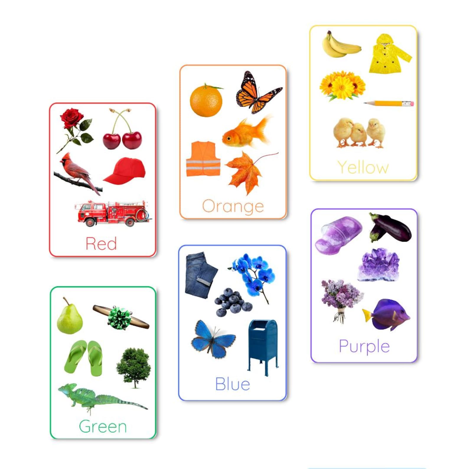 Printable Color Flashcards for Toddlers or Preschool | 12 Learning ...