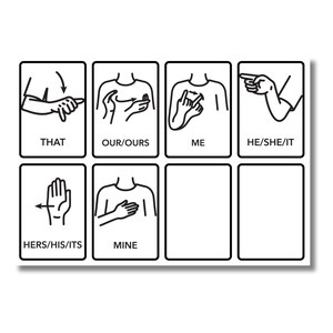 ASL Pronouns Flashcards - 14 Pronoun Signs for Easy ASL Learning ...