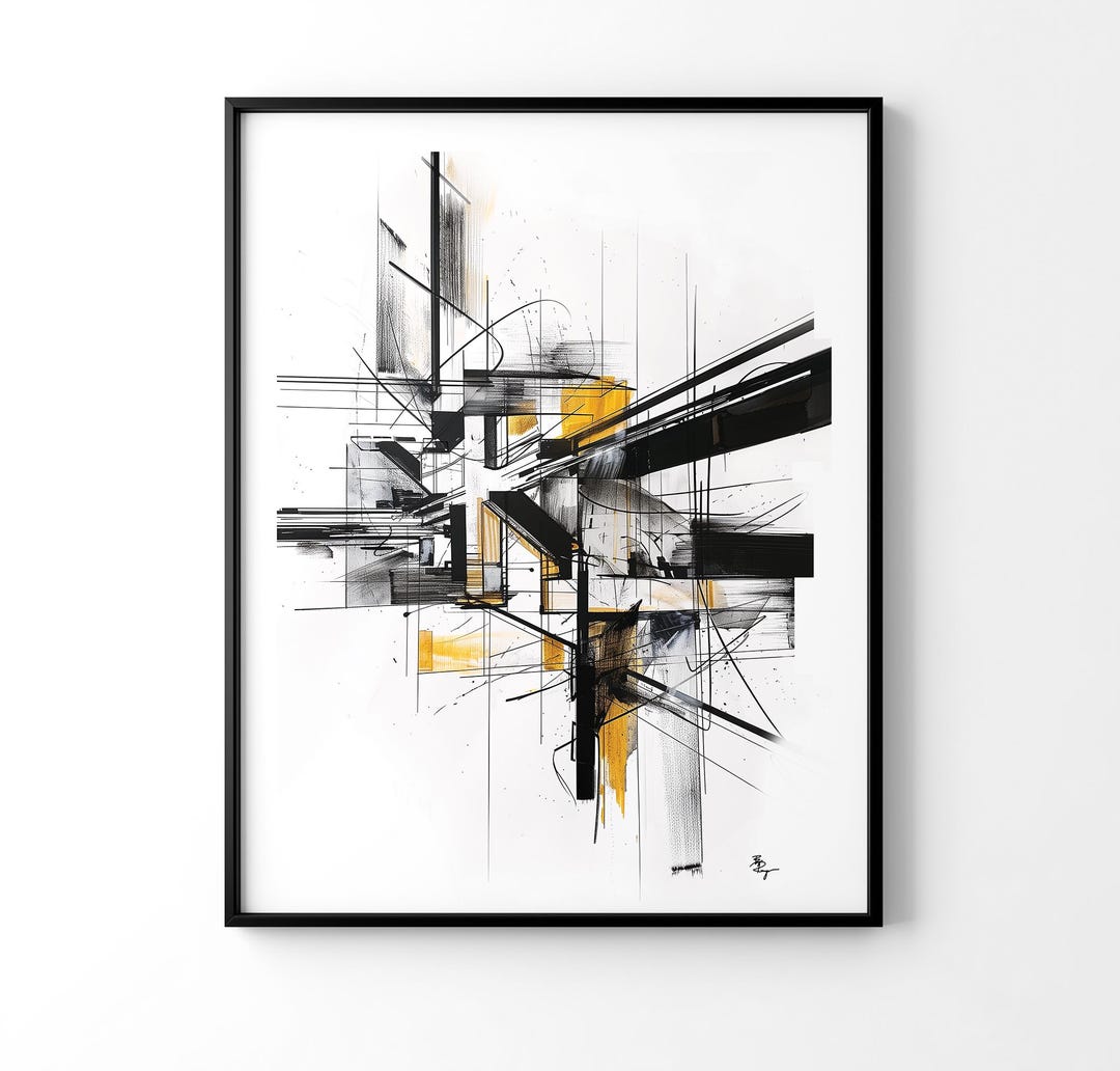 Picture of Geometric Wall Art, Modern Abstract Painting, Abstract Poster Print ...