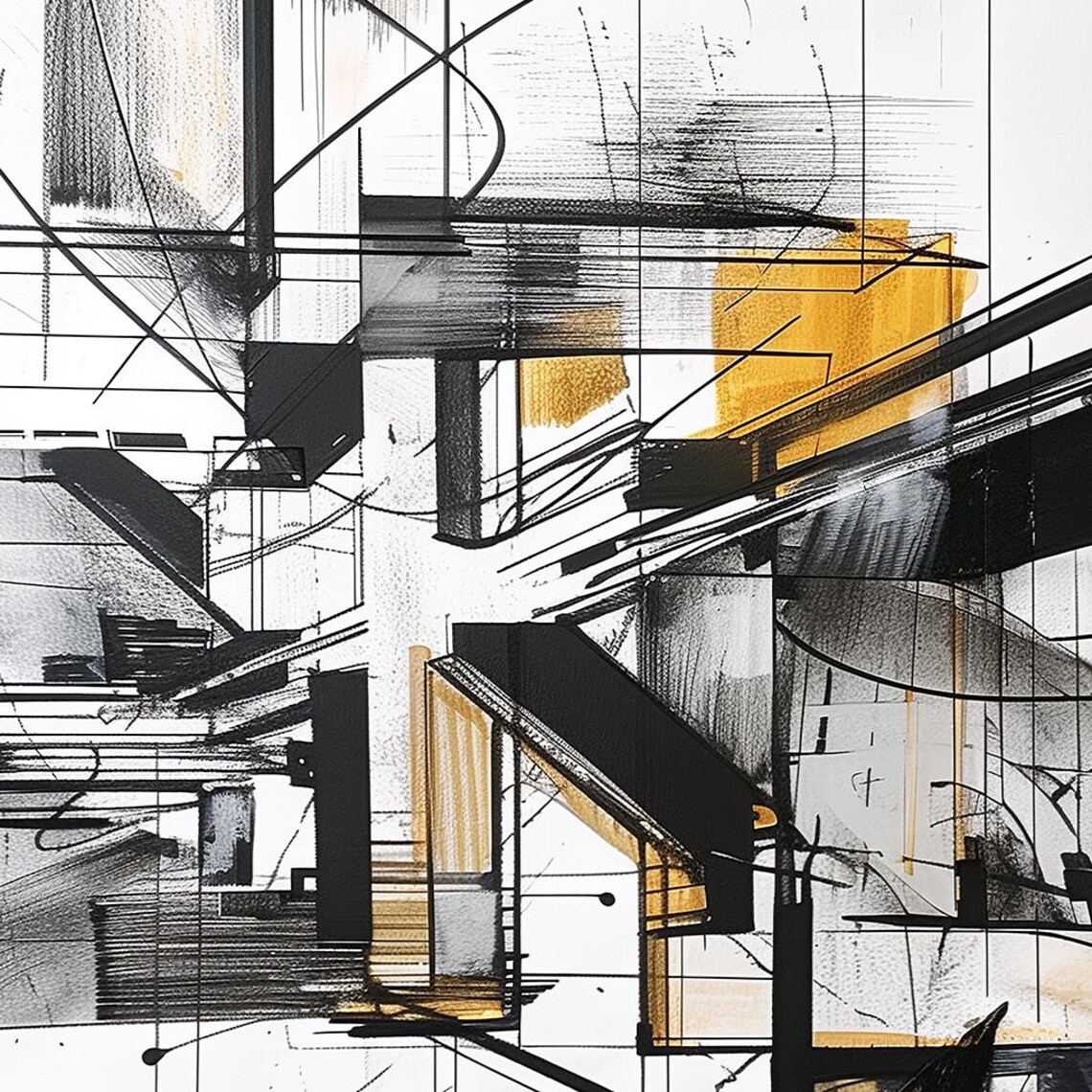 Geometric Wall Art, Modern Abstract Painting, Abstract Poster Print ...