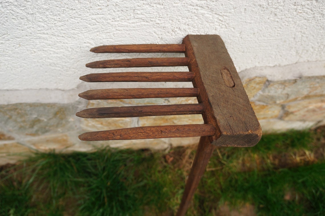 Antique Wooden Rake Vintage Hay Rake Primitive Antique Etsy