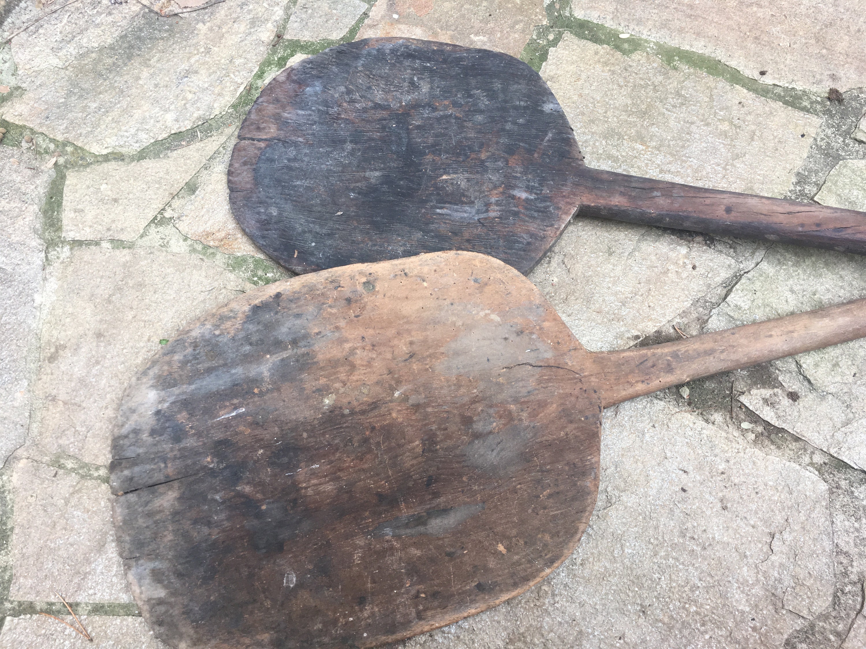 2 Antique pizza peel set vintage pizza paddle large oven | Etsy