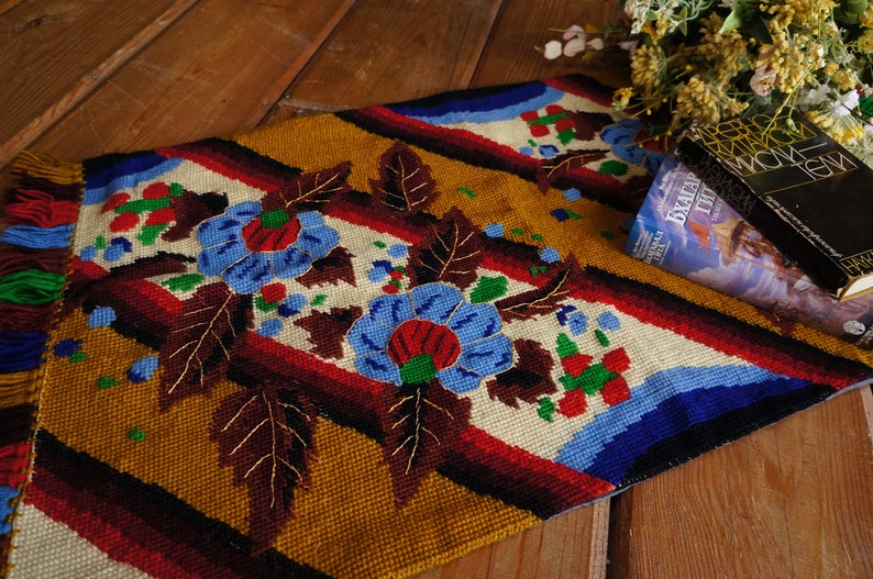 Colorful Boho Rug Bohemian Wall Hanging Fabric Country Home Decor Vintage Boho Rug
