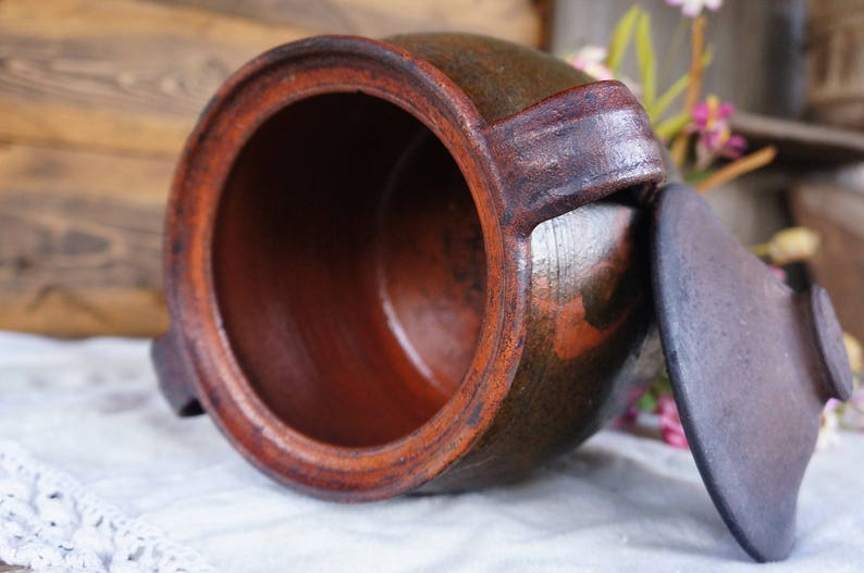 Vintage terracotta pot bulgarian clay pot rustic earthen | Etsy