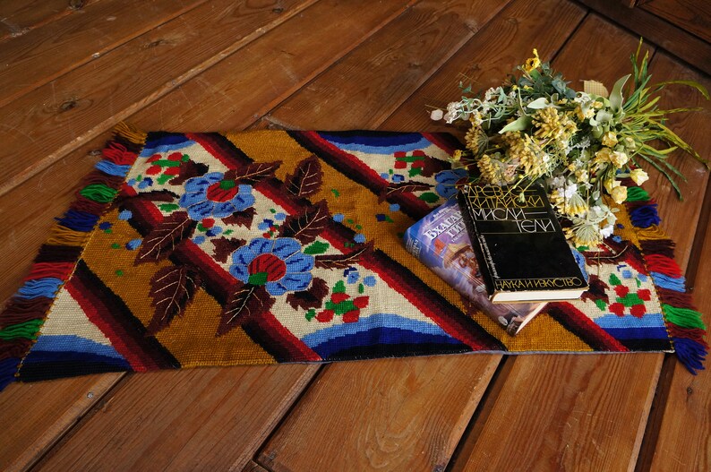Colorful Boho Rug Bohemian Wall Hanging Fabric Country Home Decor Vintage Boho Rug