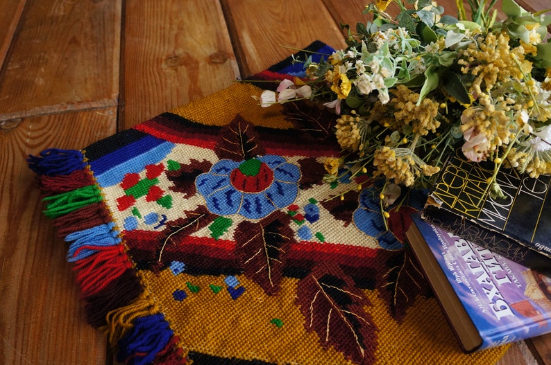 Colorful Boho Rug Bohemian Wall Hanging Fabric Country Home Decor Vintage Boho Rug