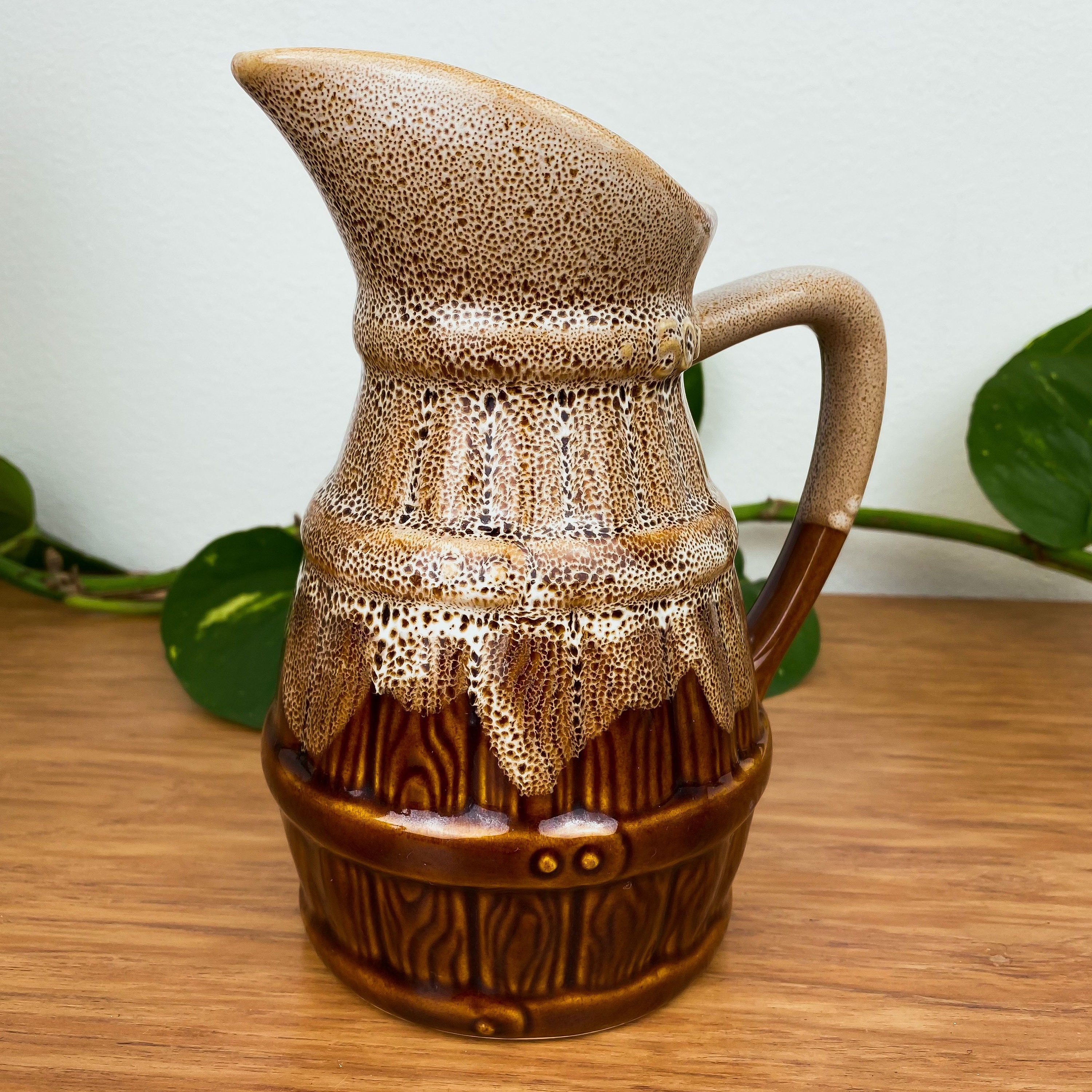 Vintage French Pottery Jugs Pair Retro Milk Jugs Water Pot Etsy