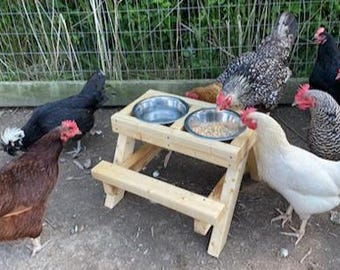 Heavy Duty Chicken Picnic Table / Chicnic Table / Chicken Feeder / Chicknic Table / Cat Feeder
