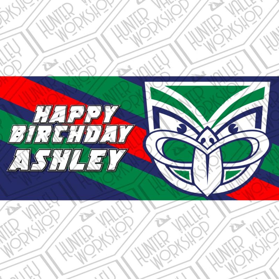 Personalized New Zealand Warriors Cake Topper (made to Order Digital ...