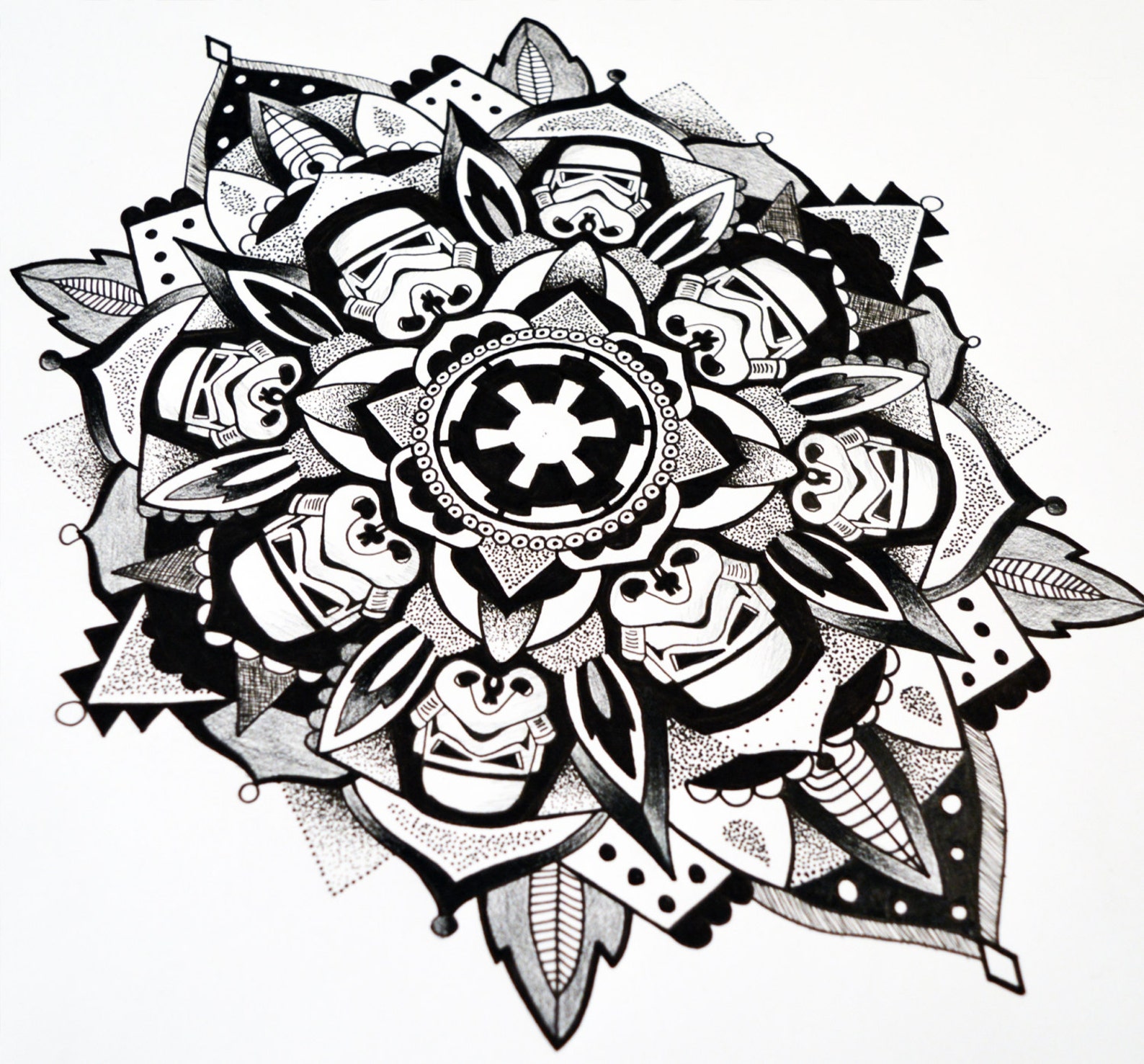 Star wars stormtrooper mandala print | Etsy