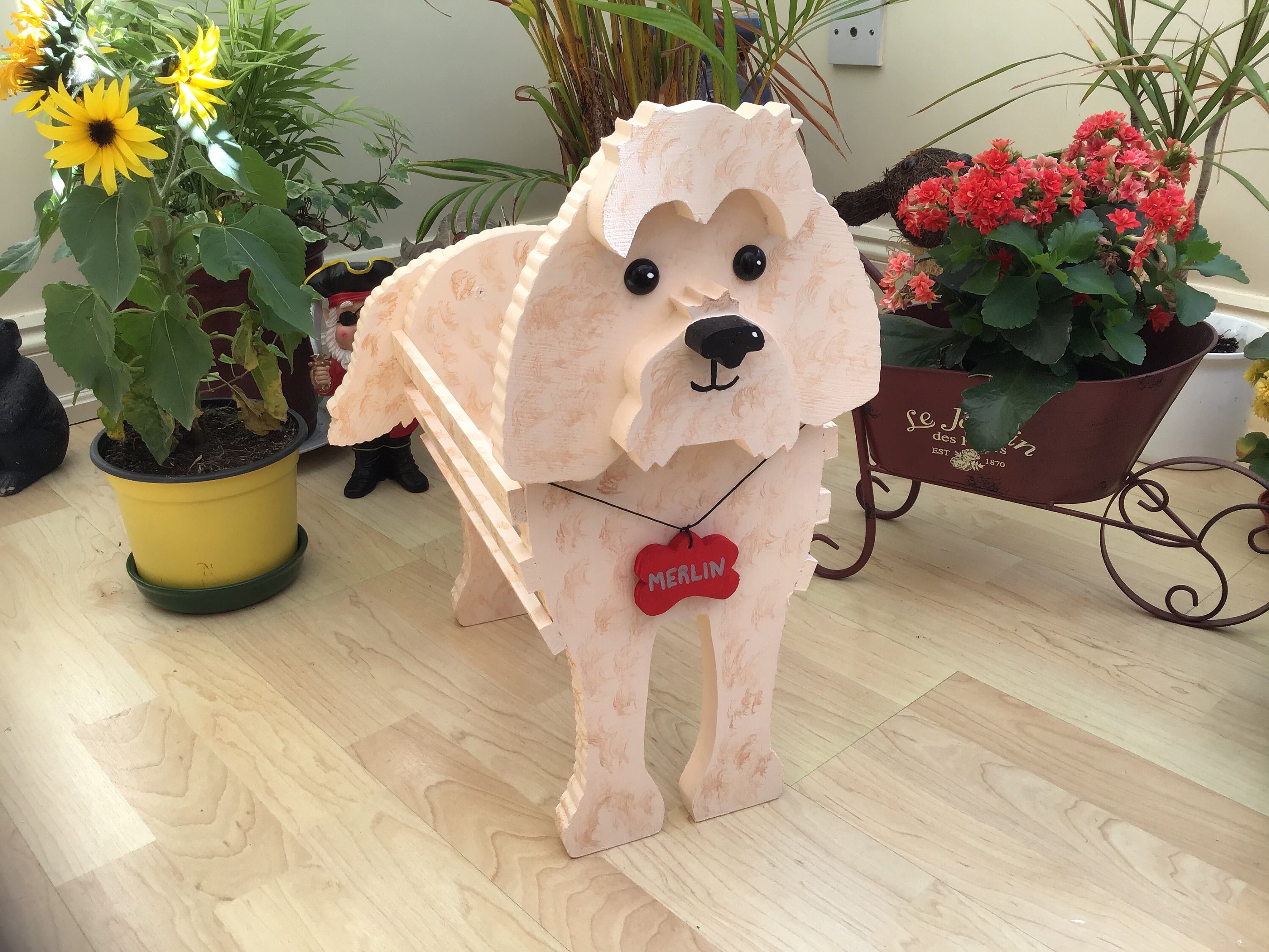 COCKAPOO Wooden Pet Planter/pet Toy Holder.design.ornament Etsy UK