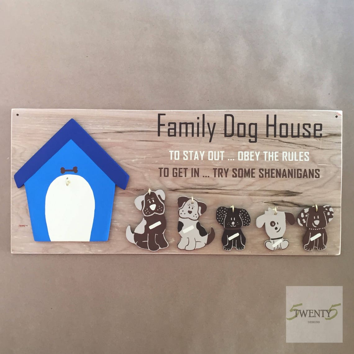 Family Dog House Wooden Sign Dog House Plaque Family Etsy