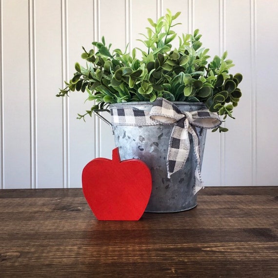 Wooden Apple Fruit Decoration Kitchen Decor Dining Room Etsy