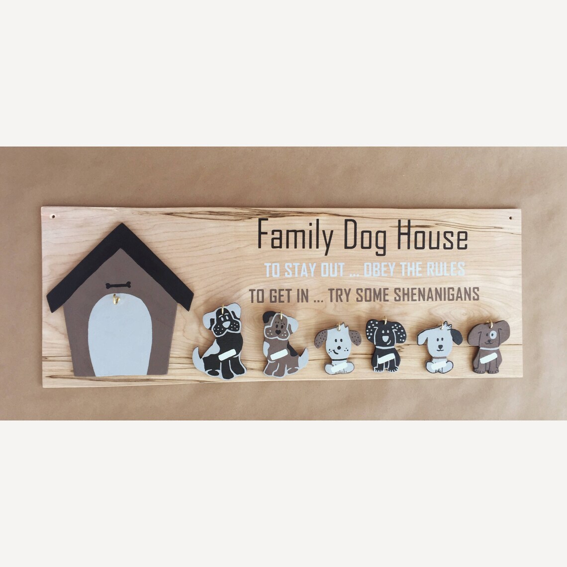 Family Dog House Wooden Sign Dog House Plaque Family Etsy