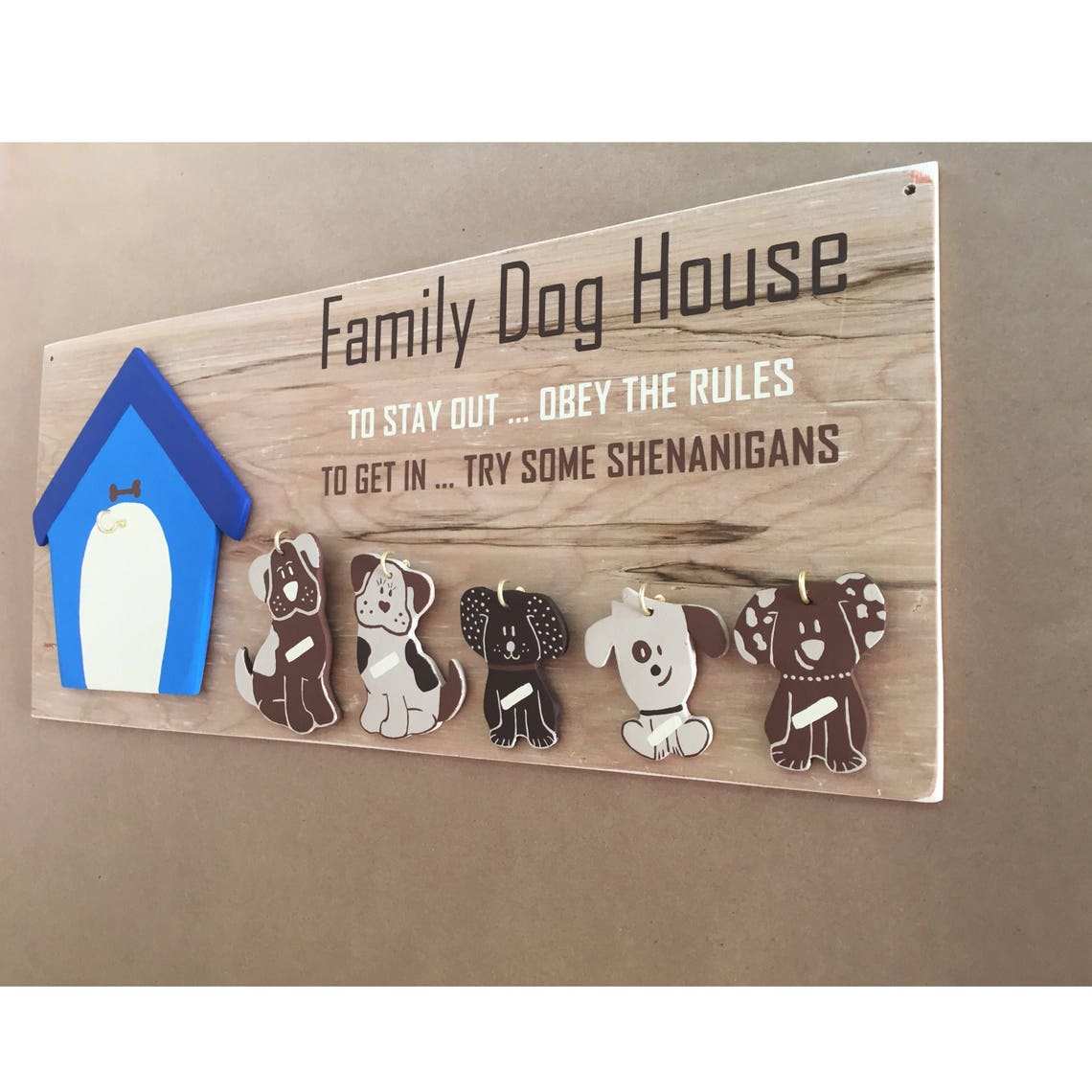 Family Dog House Wooden Sign Dog House Plaque Family Etsy