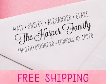 Personalized stamp - self inking stamp - family address stamp - modern address stamp - A10