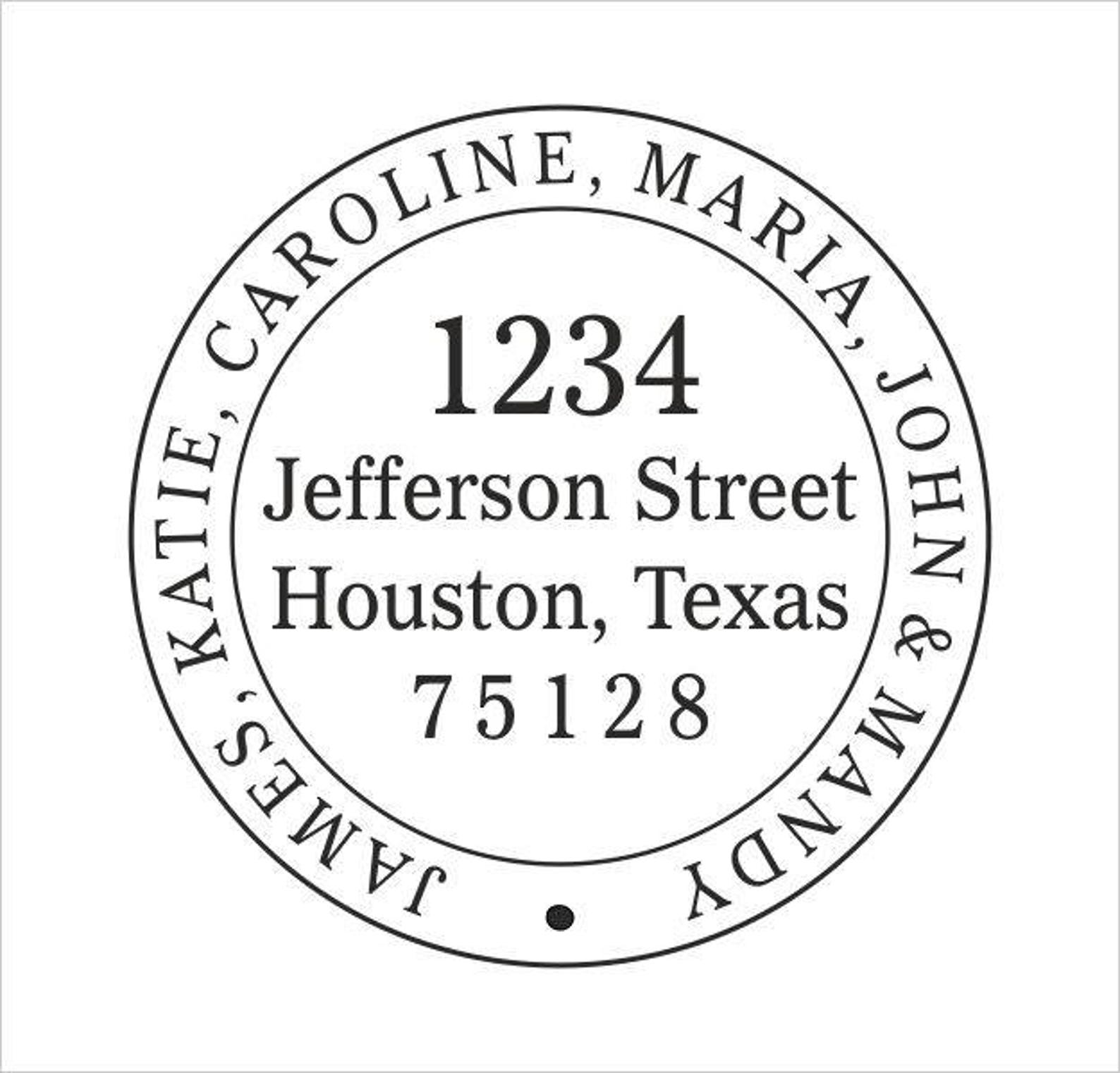 Personalized Round Address Stamp one of many designs Etsy