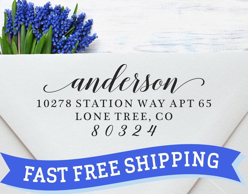 Custom Family Address Stamp Selfinking Return Address Etsy