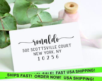 May include: A white card with black text that reads "ronaldo", "502 Scottsville Court", "New York, NY", and "10256".