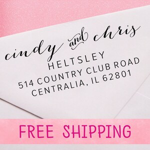 Calligraphy Return Address Stamp - Self Inking
