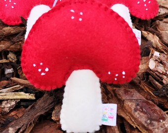 Toadstool decoration, felt toadstool, hanging toadstool,  woodland toadstools