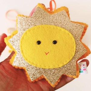 Sunshine decoration, felt sunshine decoration, hanging sunshine decoration, weather decoration