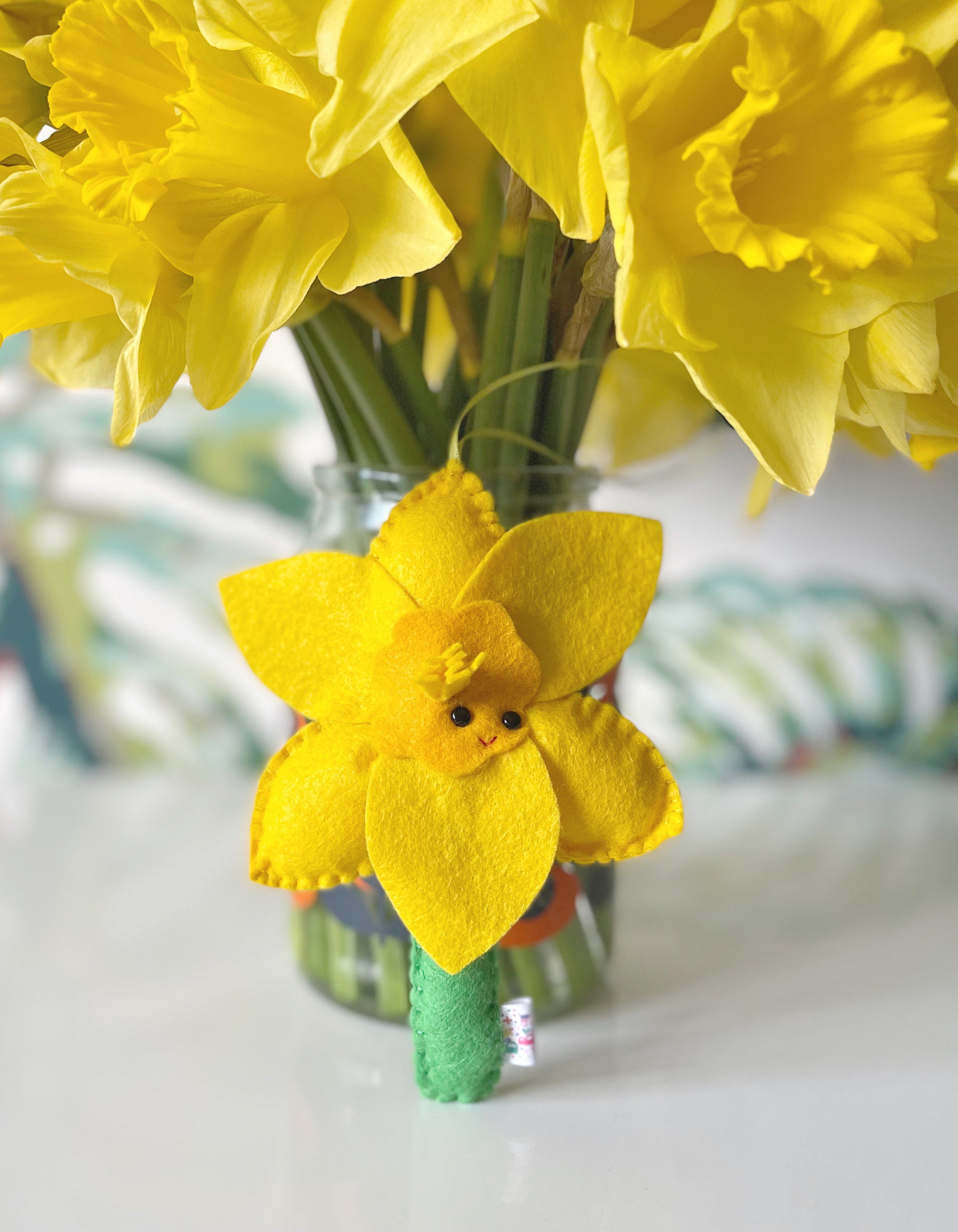 Felt Daffodil Daffodil Decoration Hanging Daffodil Felt Etsy UK