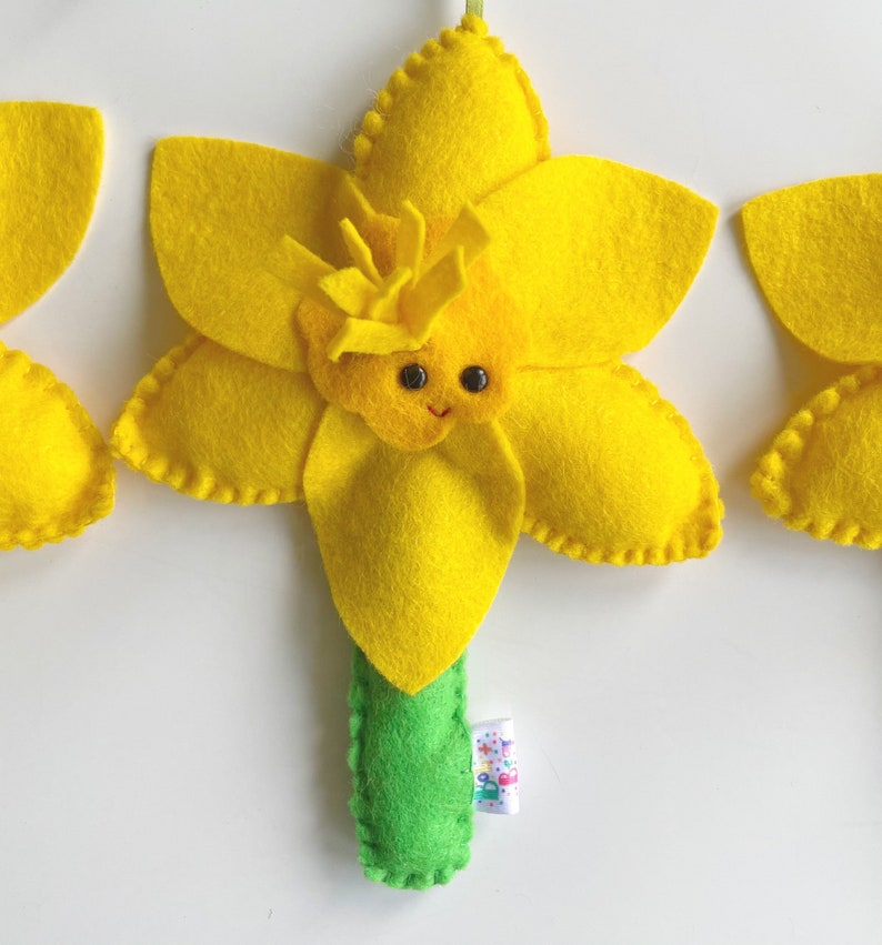 Felt Daffodil Daffodil Decoration Hanging Daffodil Felt Etsy
