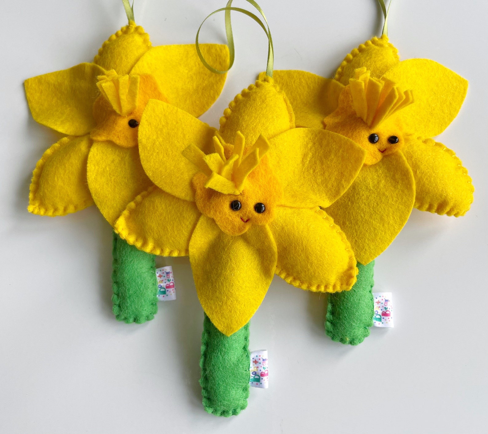 Felt Daffodil Daffodil Decoration Hanging Daffodil Felt Etsy UK