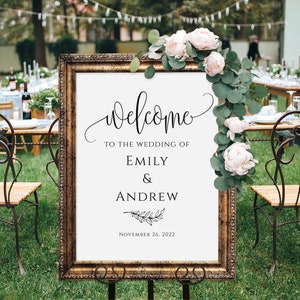 Welcome Wedding Sign, Wedding Poster, Welcome To Our Wedding Sign, Welcome Board, Templett, #A045