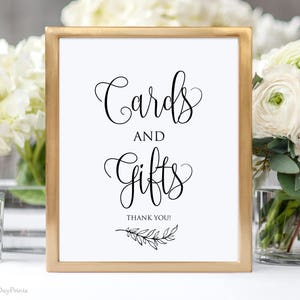 Cards and Gifts Sign, Gift Table Sign, Cards and Gifts Printable, Gift Table Reception Sign, Printable Wedding Sign, Instant Download, #A045