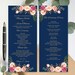 Wedding Program Template, Navy Ceremony Program Printable, Wedding ...