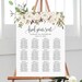 Royal Blue Wedding Seating Chart Template, Seating Chart by Alphabet ...