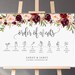 Royal Blue Wedding Seating Chart Template, Seating Chart by Alphabet ...