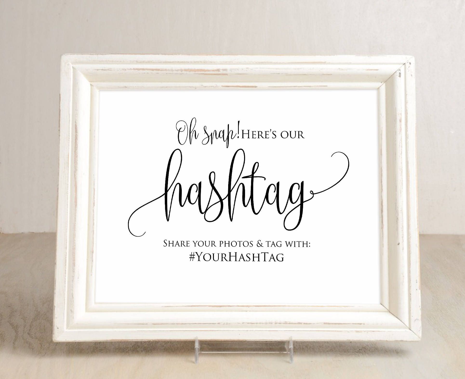 Hashtag Wedding Sign Wedding Hashtag Sign Your Hashtag Sign Etsy