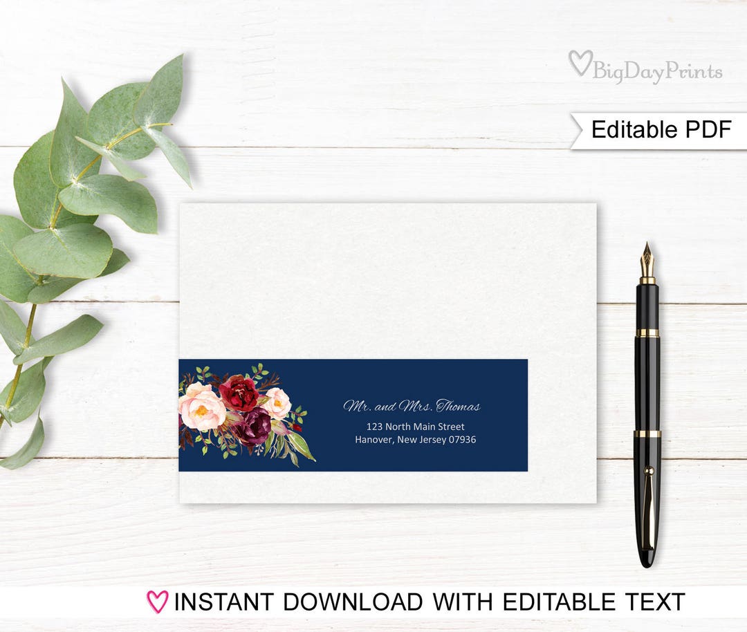 Wrapping Address Labels Wrap Around Address Labels, Address Labels Template, Printable ...