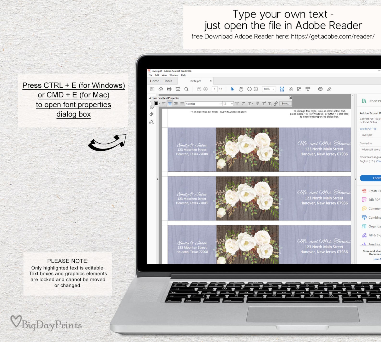 Wrap Around Address Labels Rustic Address Labels Template Etsy