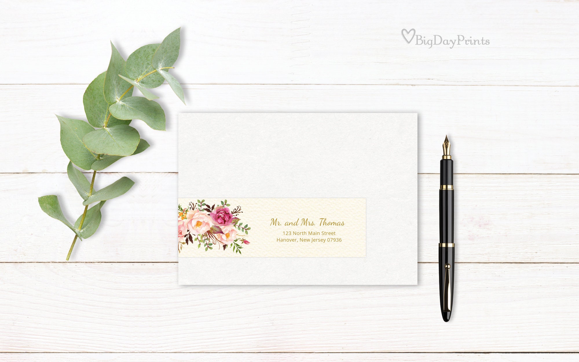 Printable Envelope Address Wrap Labels, Editable Wedding Envelope Address  Label Template, Script Font, Wedding DIY, Instant Download, AD01 