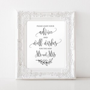 Please Leave Your Advice and Wishes for the New Mr and Mrs - Etsy
