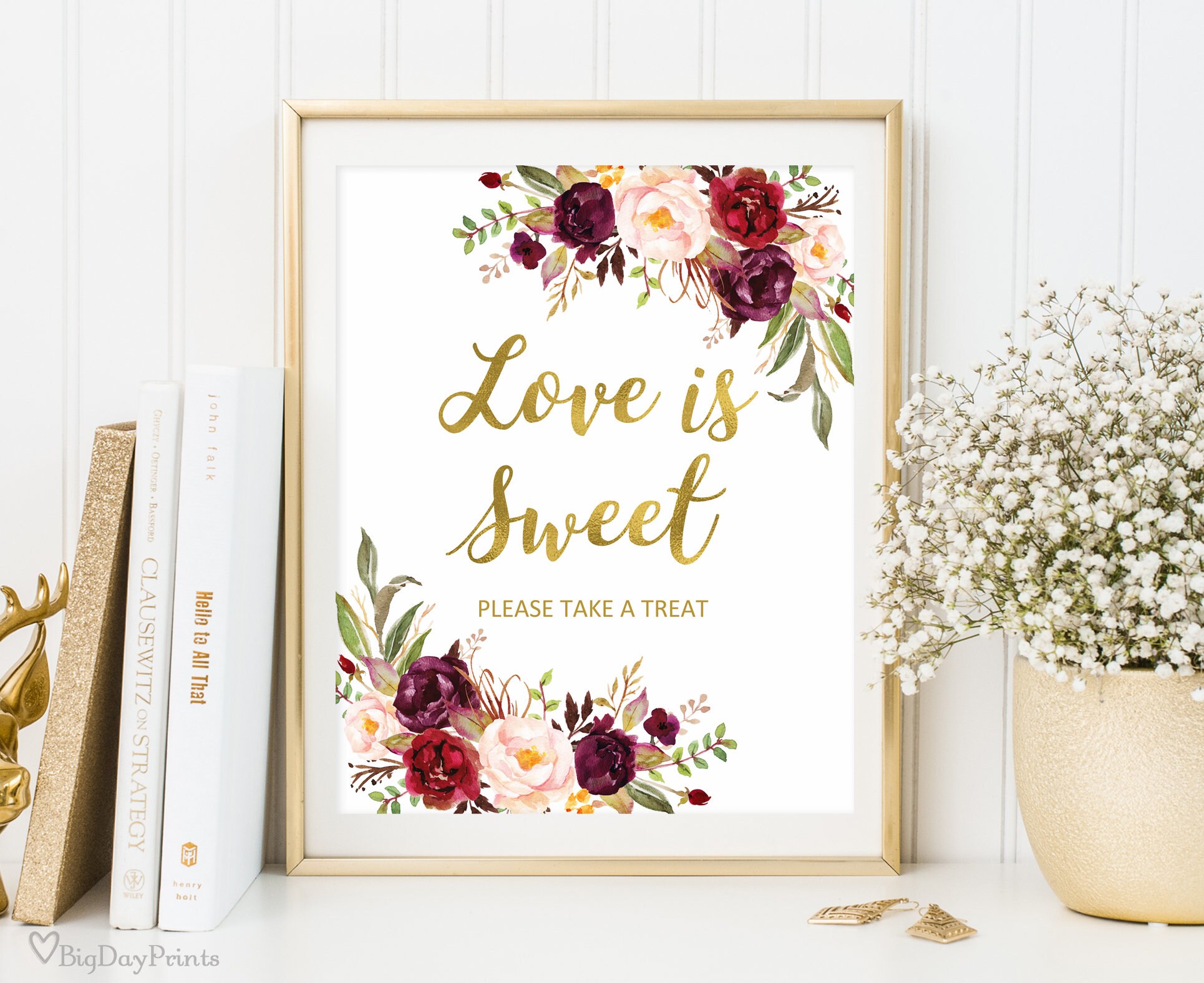 Love is Sweet Sign Printable Wedding Sign Love is Sweet Take | Etsy