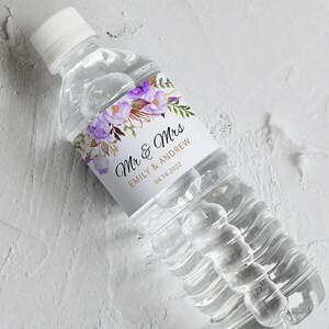 Lila Flaschenetiketten, Lavendel Flaschenetiketten, Templett, Flaschenetiketten #A020