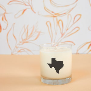 Texas State Candle Texas Gifts Housewarming Gift Corporate Gift Giving Rocks Glass Texas Home State Candles Moving Gift image 7