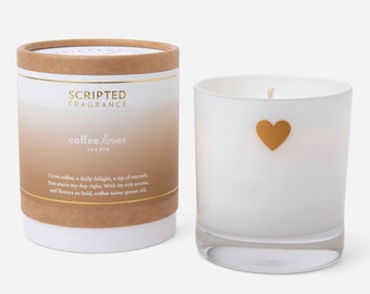 Coffee Scented Soy Candle: Fresh Coffee Lover Gift, Personalized