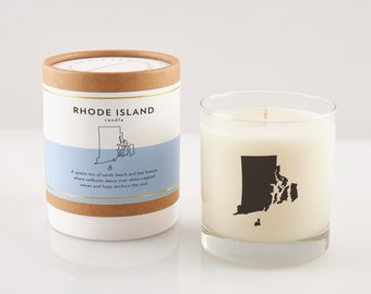 Rhode Island map art Rhode Island hostess gift Rhode Island gifts RI gifts RI candle Rhode Island candle 100/% pure candle