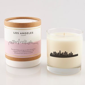 Los Angeles Candle | Los Angeles Lover Gift | California Home | Personalized Gift | Missing You | Soy Candle In Reusable Rocks Glass