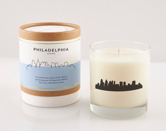 Philadelphia Candle | Philadelphia Gift | Pennsylvania Home | Philadelphia Scented Candle | Rocks Glass | Hostess Gift | Philly Lover Gift