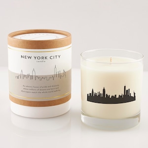 New York City Candle | New York City Scented Candle | New York City Gift | Rocks Glass | Corporate Gift | New Home in NYC | NYC Lover Gift