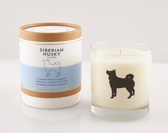 Siberian Husky Candle | Siberian Husky Gift | Husky Mom | Husky Rocks Glass | Dog Dad | Pet Loss Memorial | Dog Breed Candle | Husky Lover
